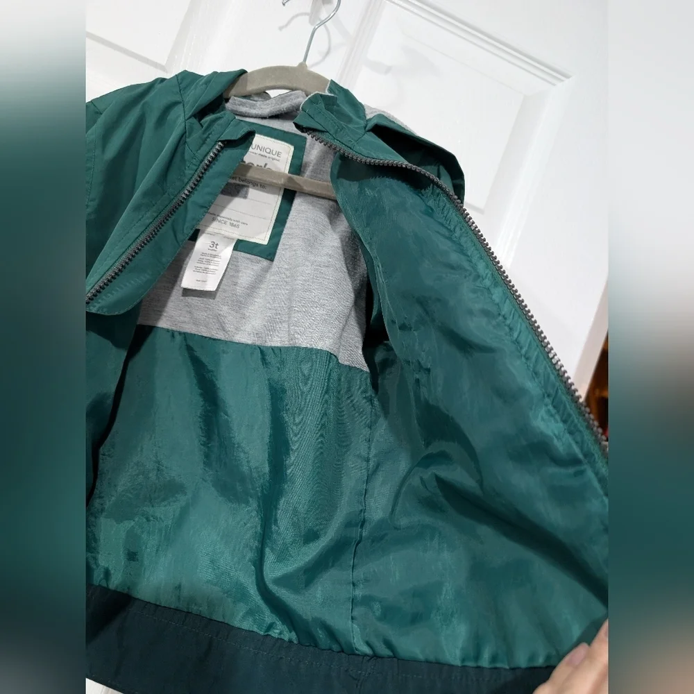 Carter's Toddler Boy Green Monster Zip Up Windbreaker Jacket in Size 3T